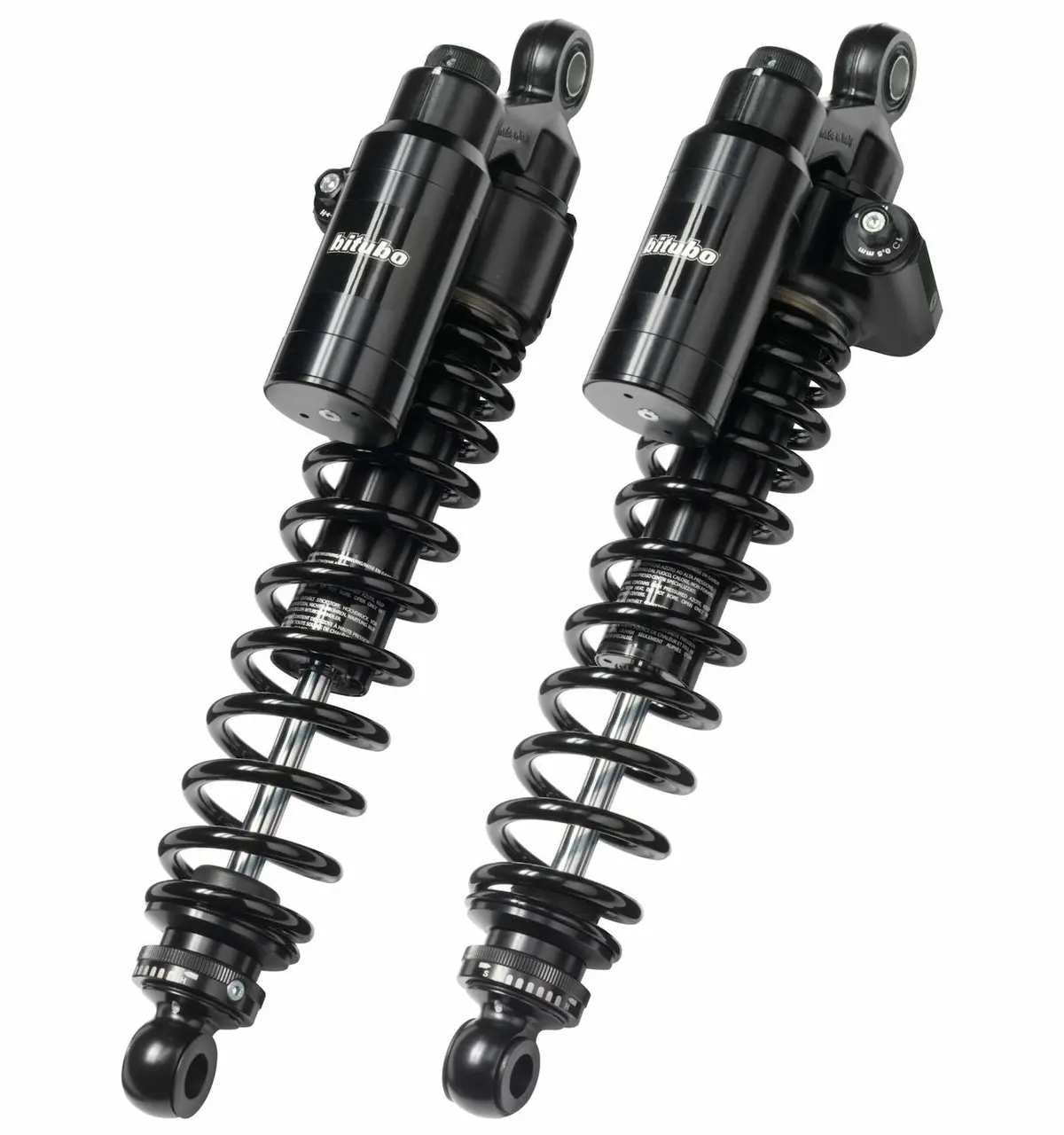 Bitubo Wmt22v2 - Rear Twin Shocks - Black Spring [Adjustable: Preload, Rebound, Compression] 1
