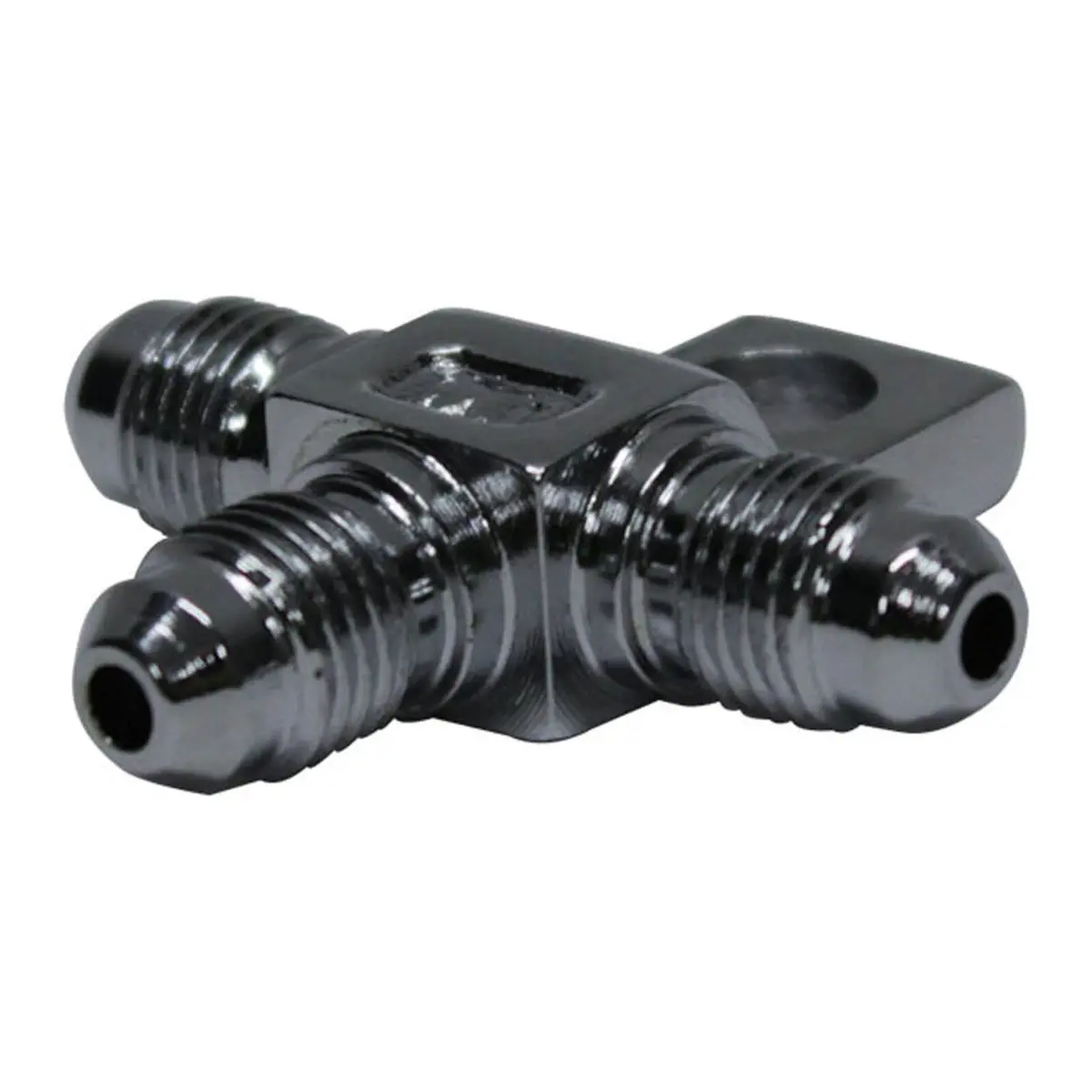 Whites Brake - Line Tee - Steel Chrome 1