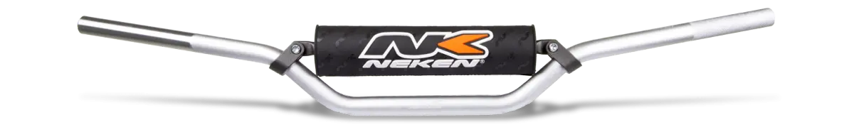 Neken Constant Handlebar 50Cc/65Cc/85Cc Low (Regular Diameter/Length 750Mm/Height 110Mm/Sweep 71Mm) Silver W/Black Pad 1