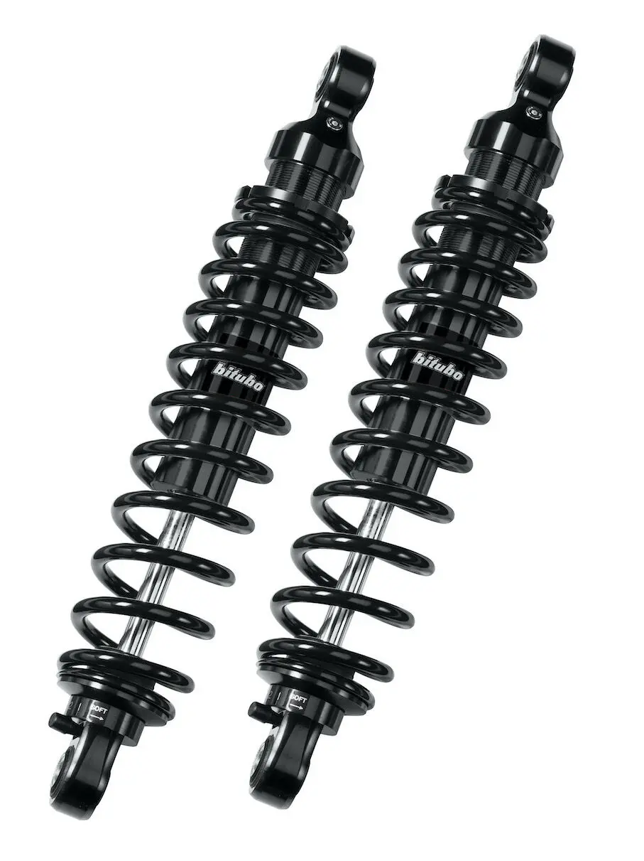 Bitubo Wme02v2 - Rear Twin Shocks - Black Spring [Adjustable: Preload, Rebound] 1