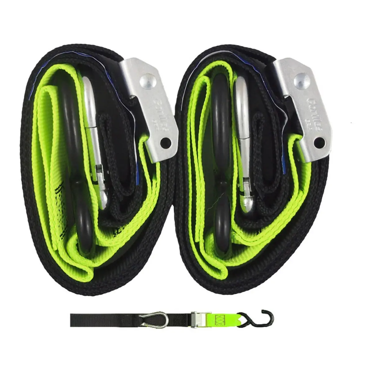 Gorillas Grip Tie Down 38Mm S-Hook - Black / Green Loop 1