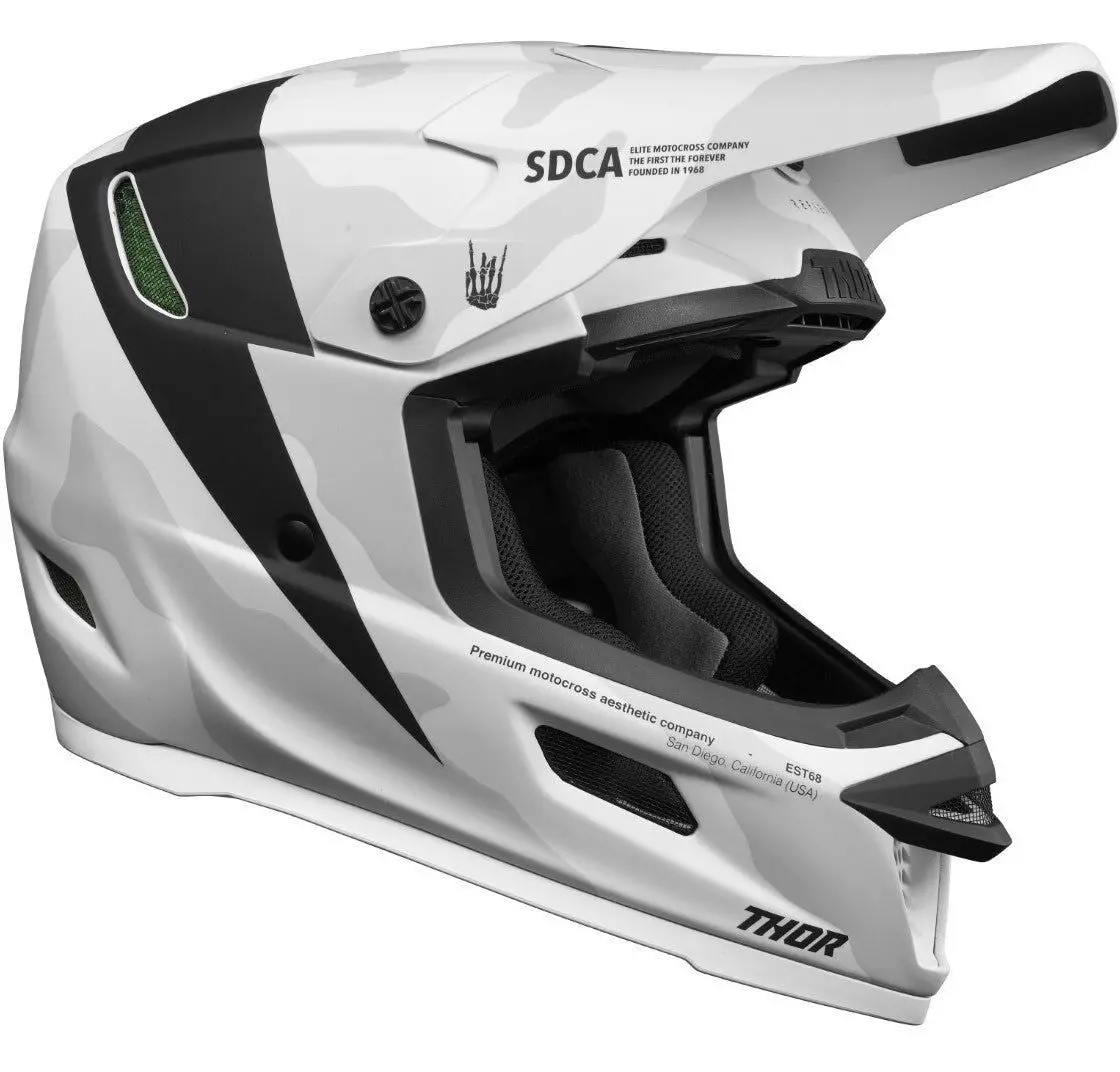 Thor 2024 Reflex Cast White/Black Helmet 1