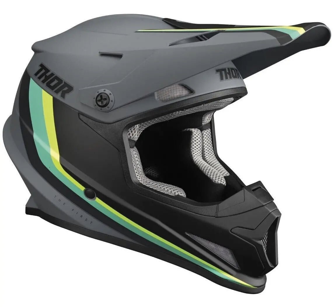 Thor 2023 Sector Mips Runner Grey/Teal Helmet 1