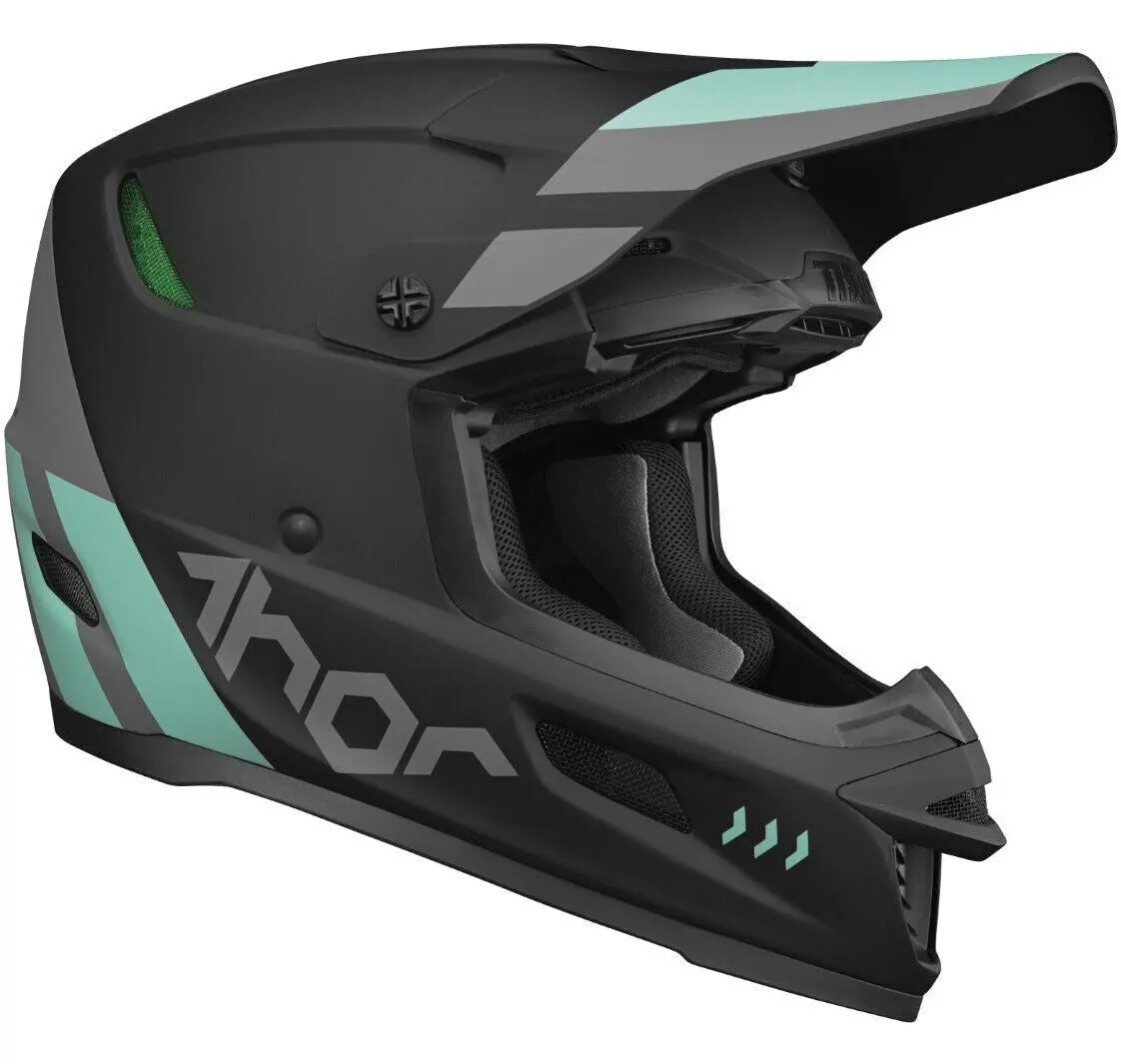 Thor 2024 Reflex Cube Black/Mint Helmet 1