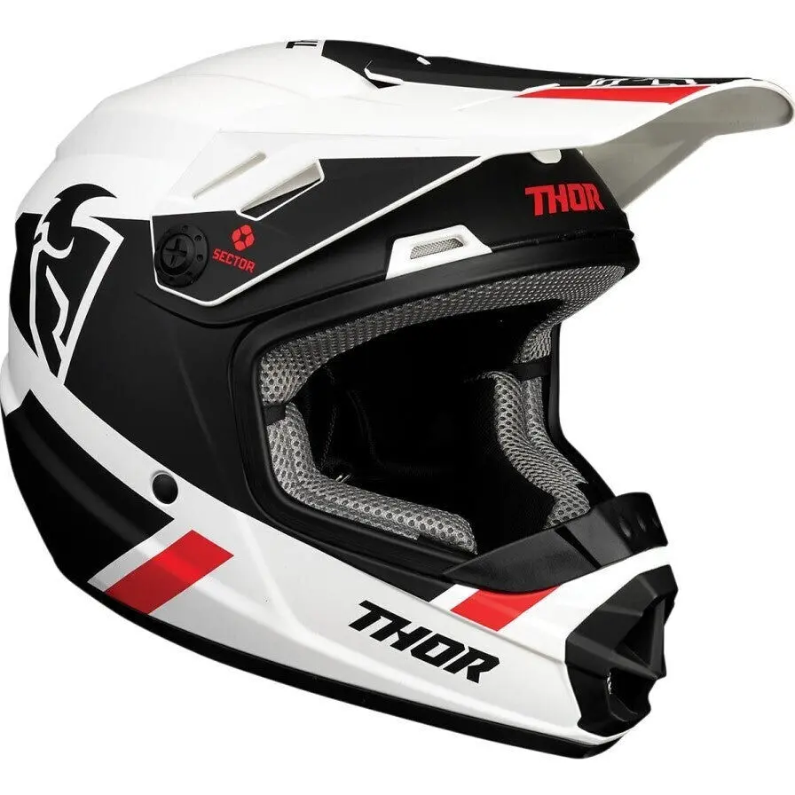 Thor 2024 Sector Mips Split White/Black Youth Helmet 1