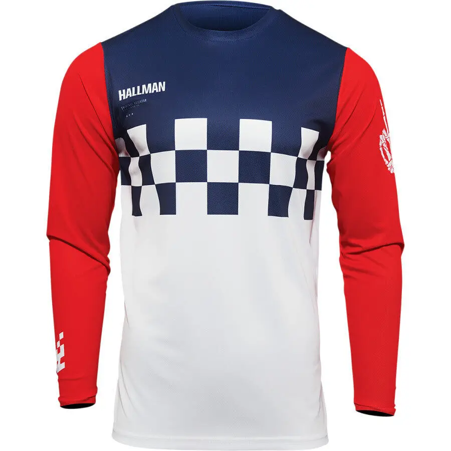 Thor 2024 Hallman Differ Cheq White/Red/Blue Jersey 1