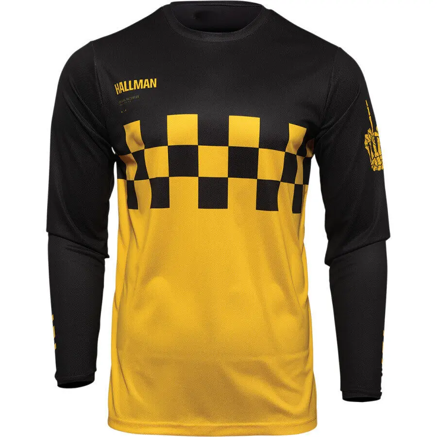 Thor 2024 Hallman Differ Cheq Yellow/Black Jersey 1
