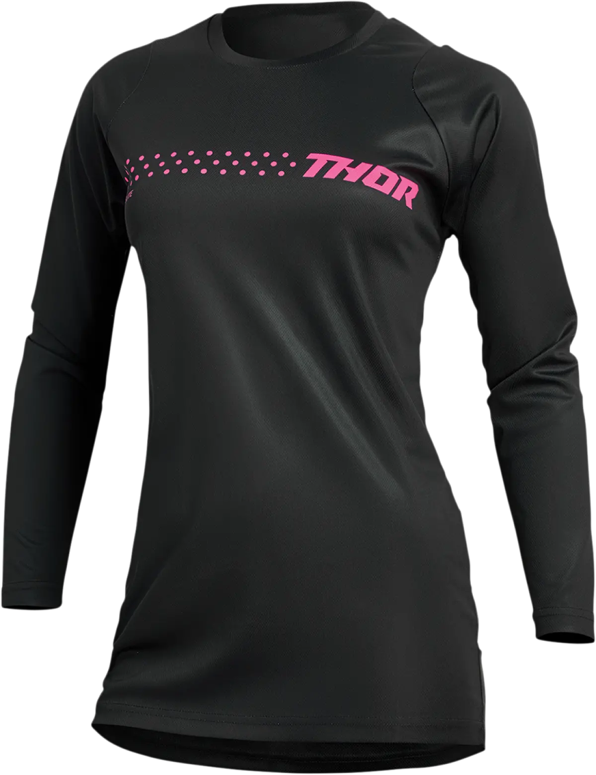 Thor 2024 Sector Minimal Black/Fluro Pink Womens Jersey 1