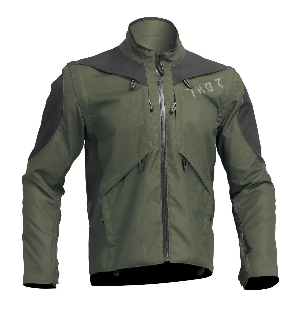 Thor 2024 Terrain Army/Charcoal Textile Jacket 1