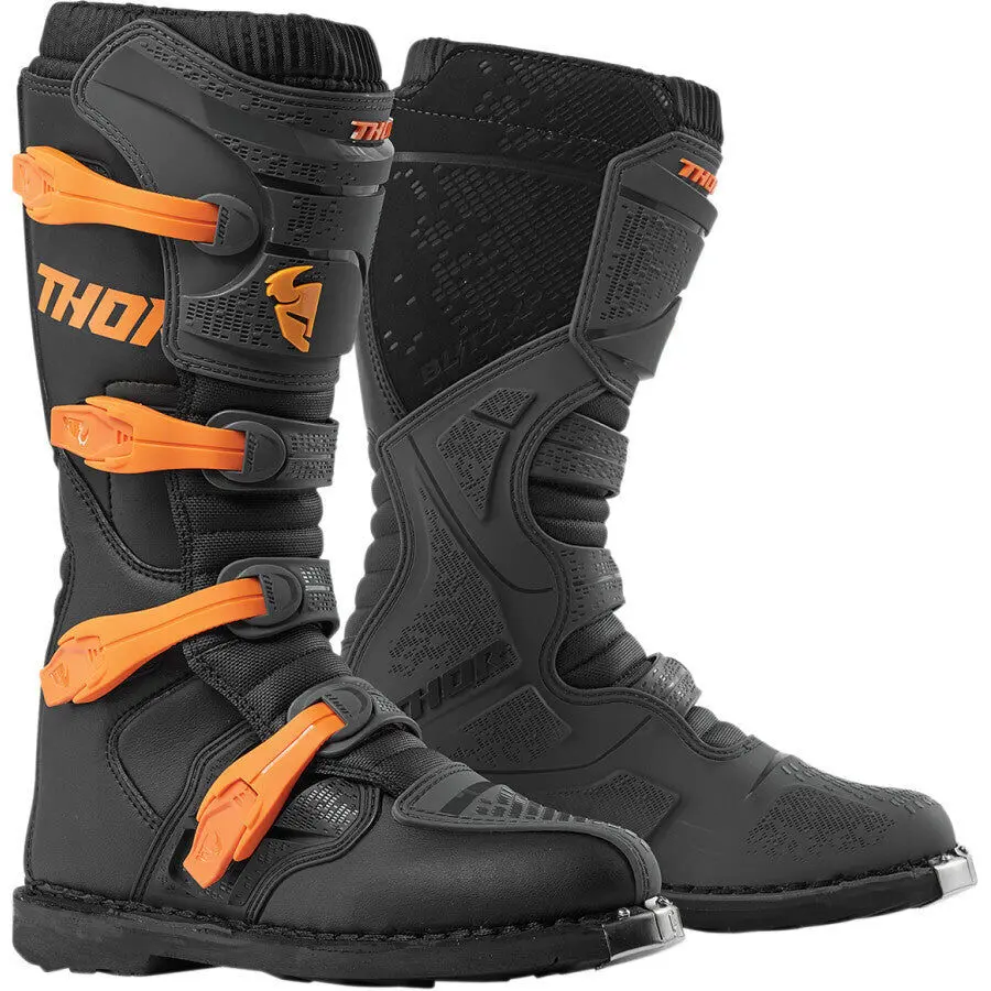 Thor 2023 Blitz Xp Charcoal/Orange Boots 1