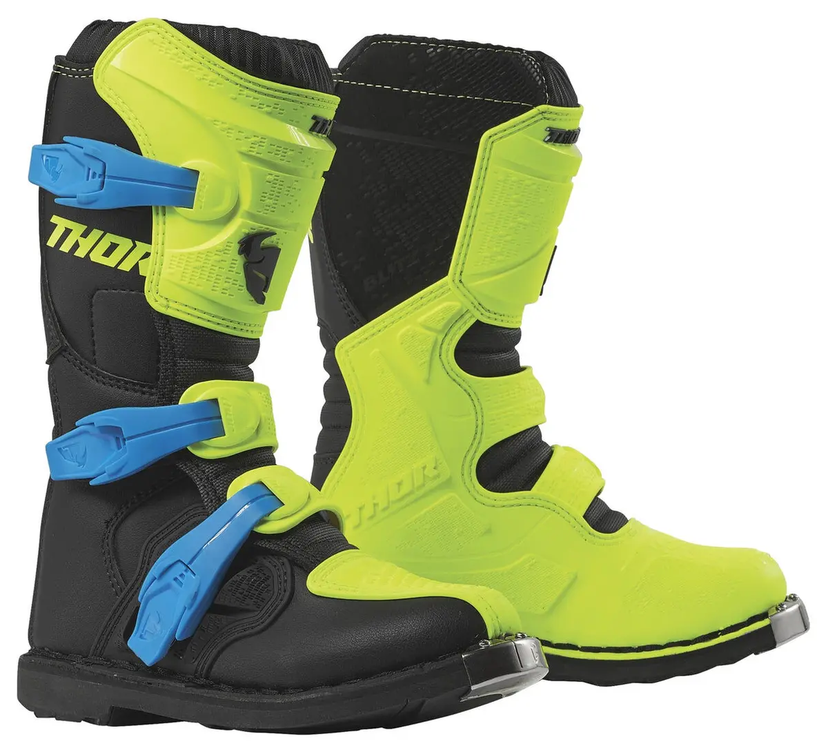 Thor 2023 Blitz Xp Fluro Yellow/Black Youth Boots 1