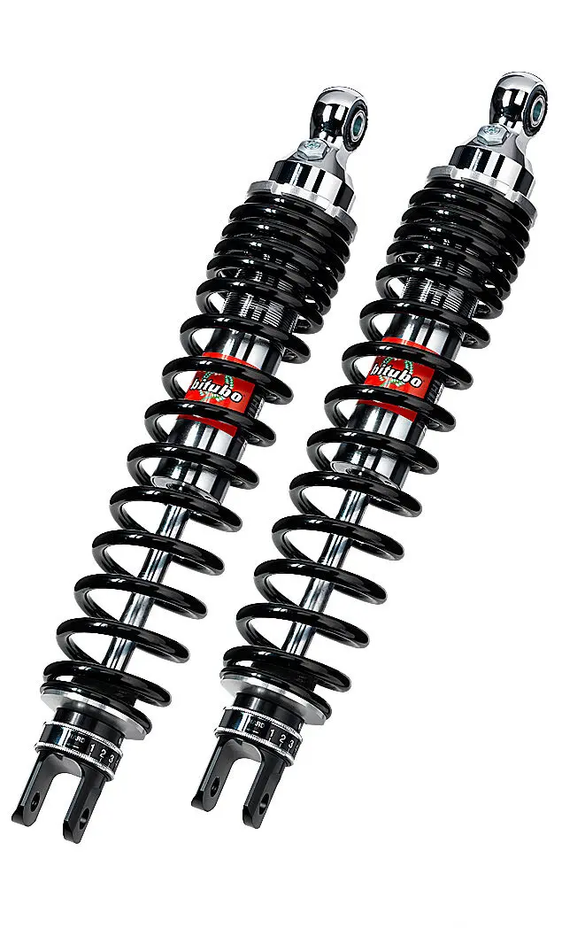Bitubo Wge02 - Rear Twin Shocks - Black Spring [Adjustable: Preload, Rebound] 1