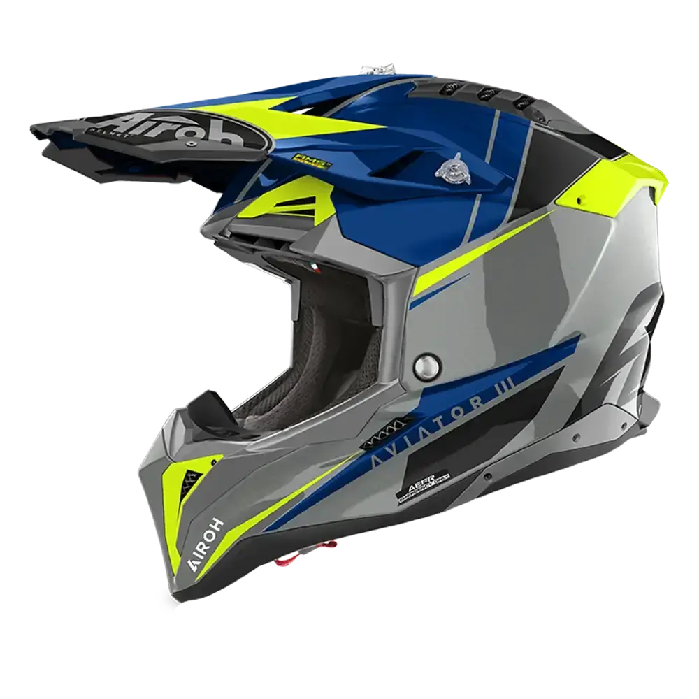 Airoh Aviator 3 Push Blue Gloss 5