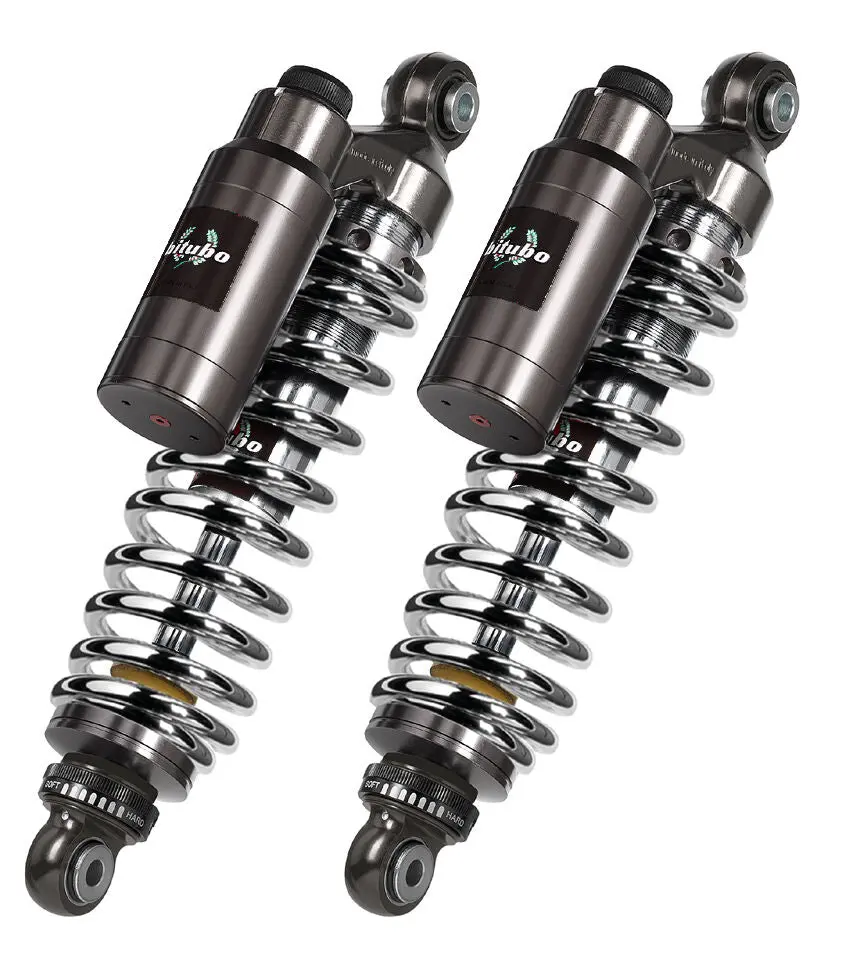 Bitubo Wmt03 - Rear Twin Shocks - Chrome Spring [Shock Length: 281 Mm / 11 Inch] 1