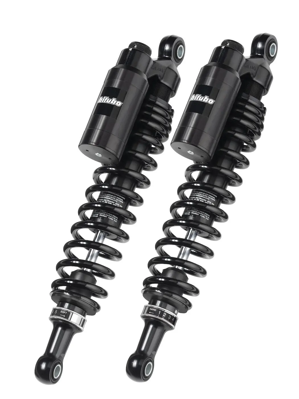 Bitubo Wmt02v2 - Rear Twin Shocks - Black Spring [Shock Length: 296 Mm / 11.65 Inch] 1