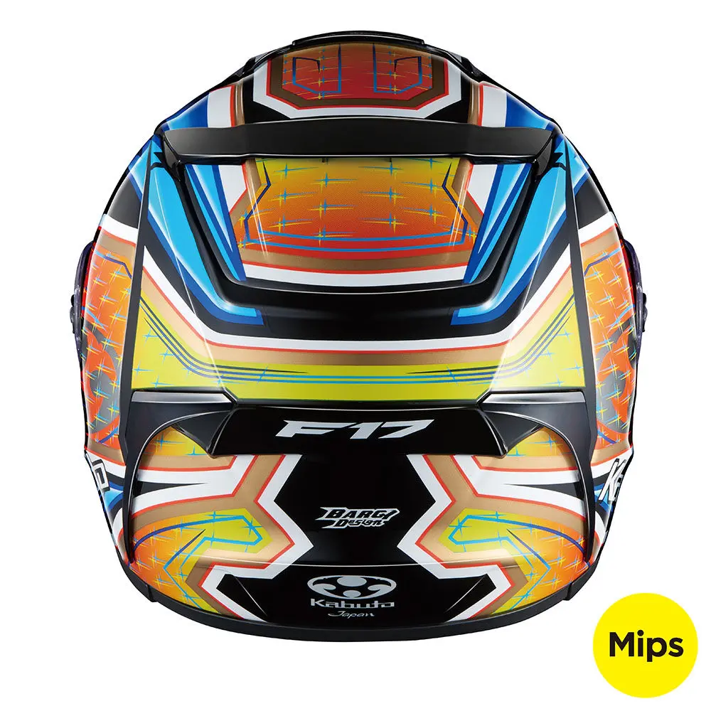 Kabuto F17 Gp Mips Glanz Blue Yellow Helmet 4