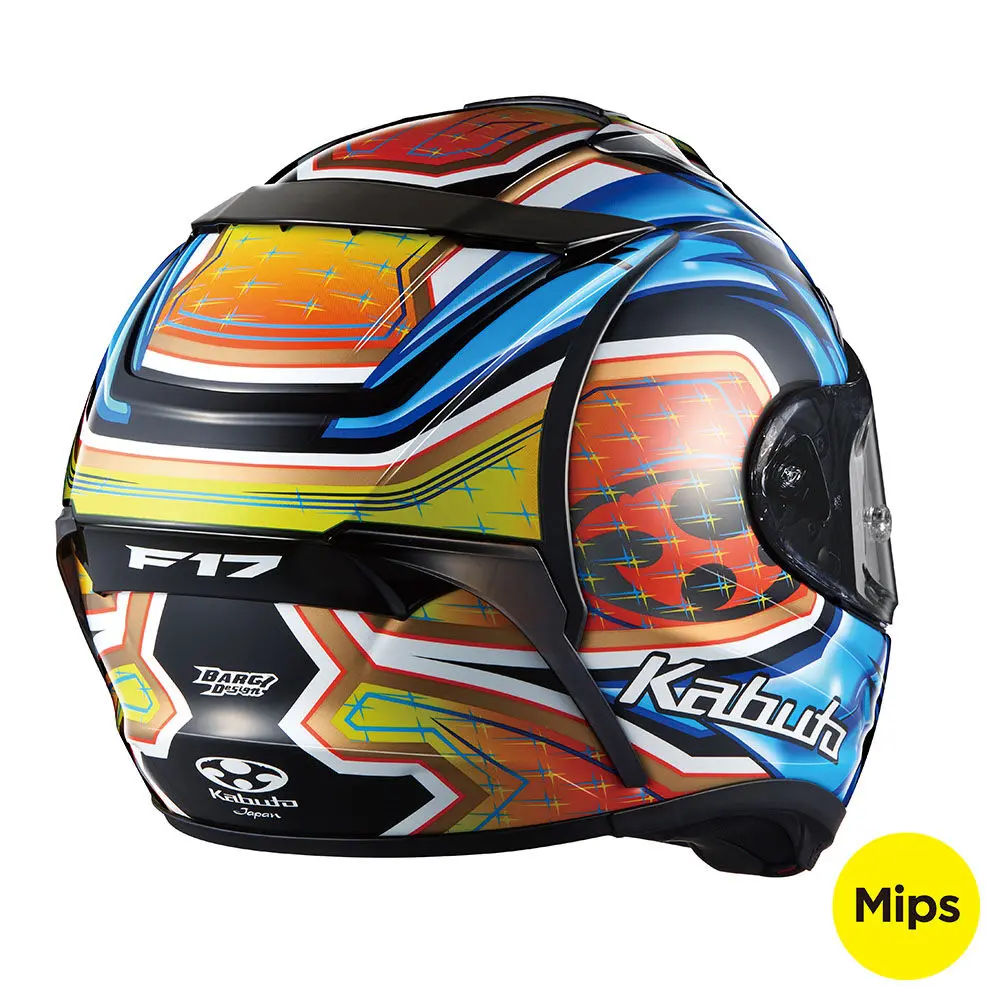 Kabuto F17 Gp Mips Glanz Blue Yellow Helmet 5
