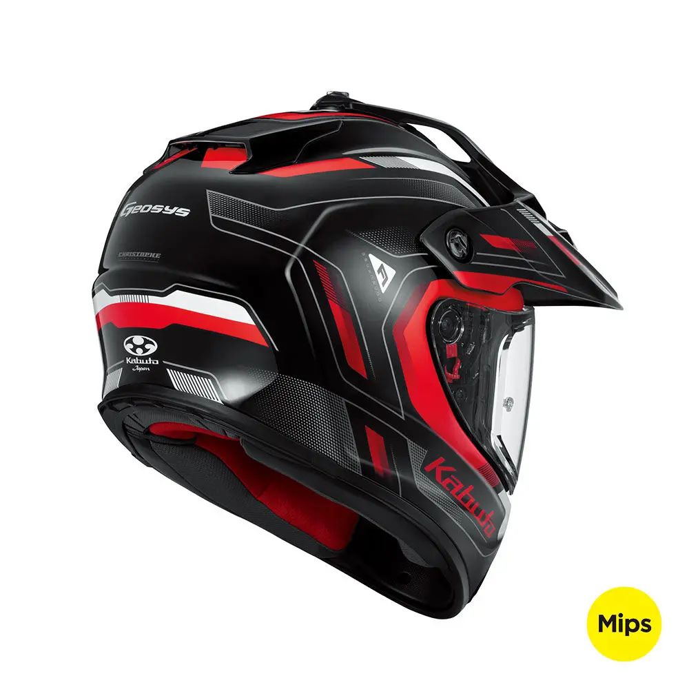Kabuto Geosys Gt Mips Beat Black Red Helmet 2