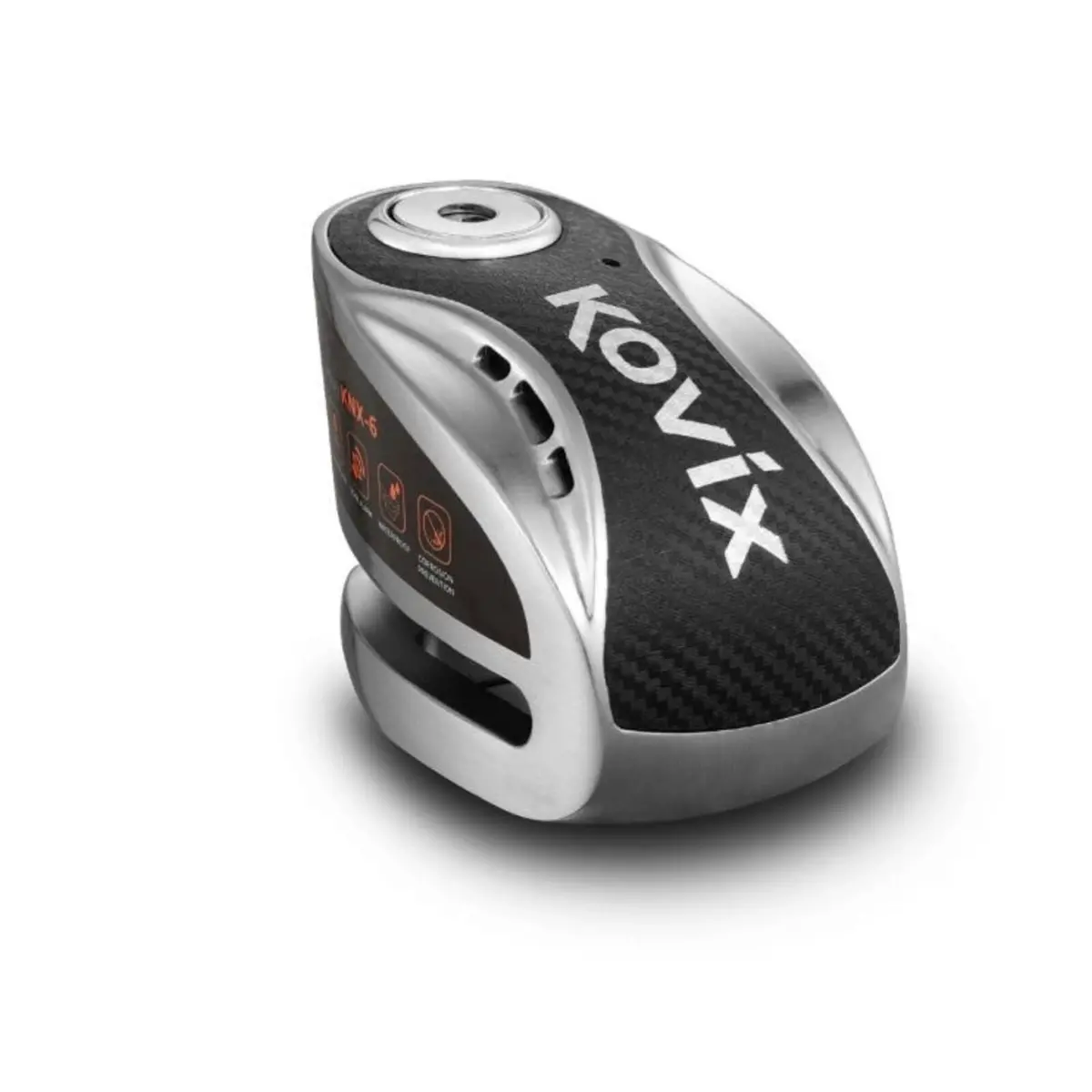 Kovix Alarm Disc Lock Knx10 Brushed Metal With Reminder Cable 1