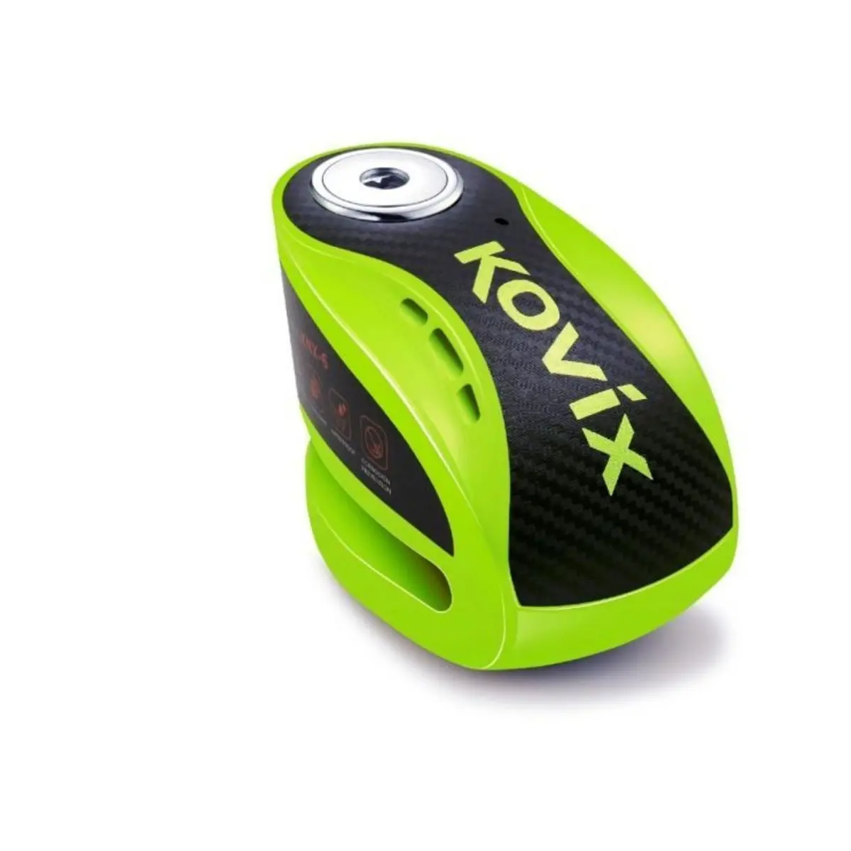 Kovix Alarm Disc Lock Knx10 Fluoro Green With Reminder Cable & Mount 1