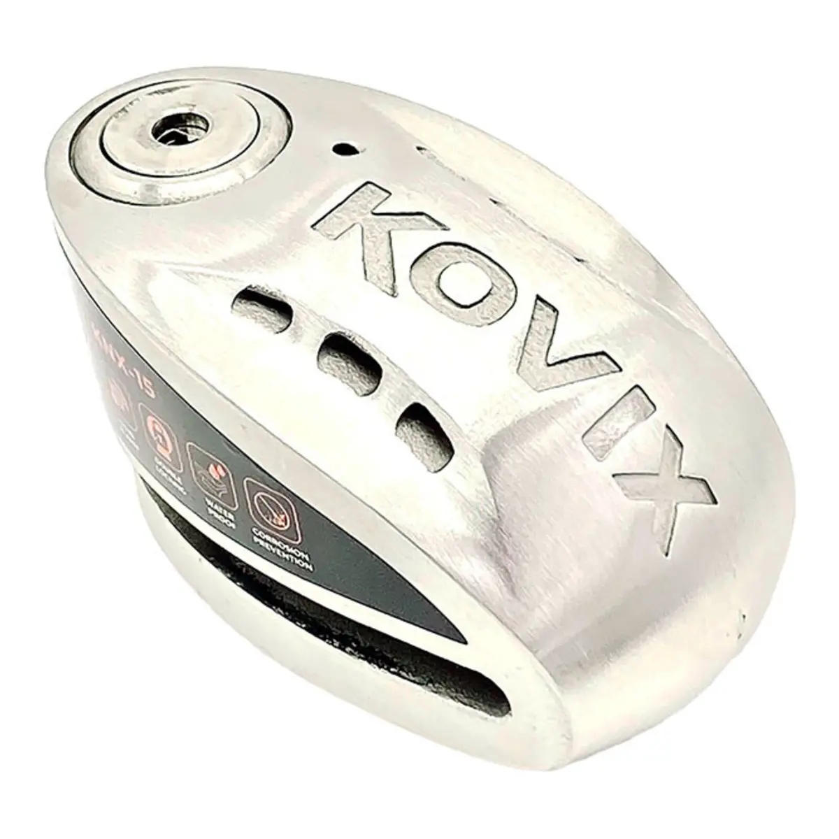 Kovix Overlord Alarm Disc Lock Knx12 Stainless Steel With Reminder Cable 1