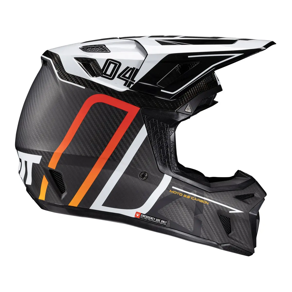 Leatt 2025 9.5 Helmet Kit - Carbon / White 3
