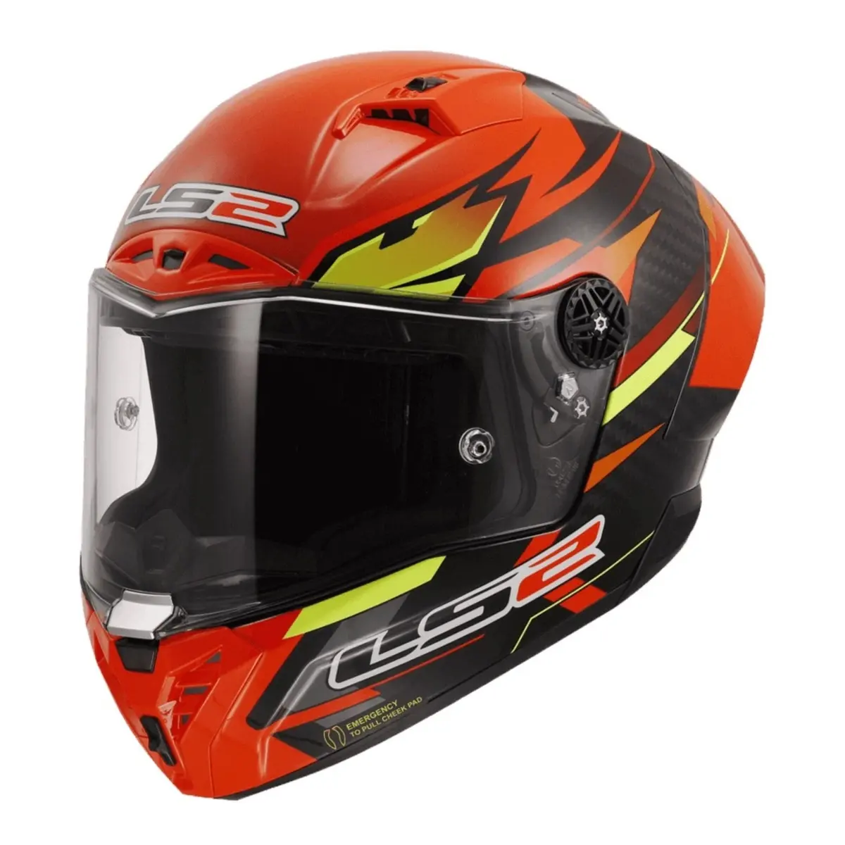 Ls2 Ff805c Thunder Carbon Gp Aero Fire - Red / Black 1