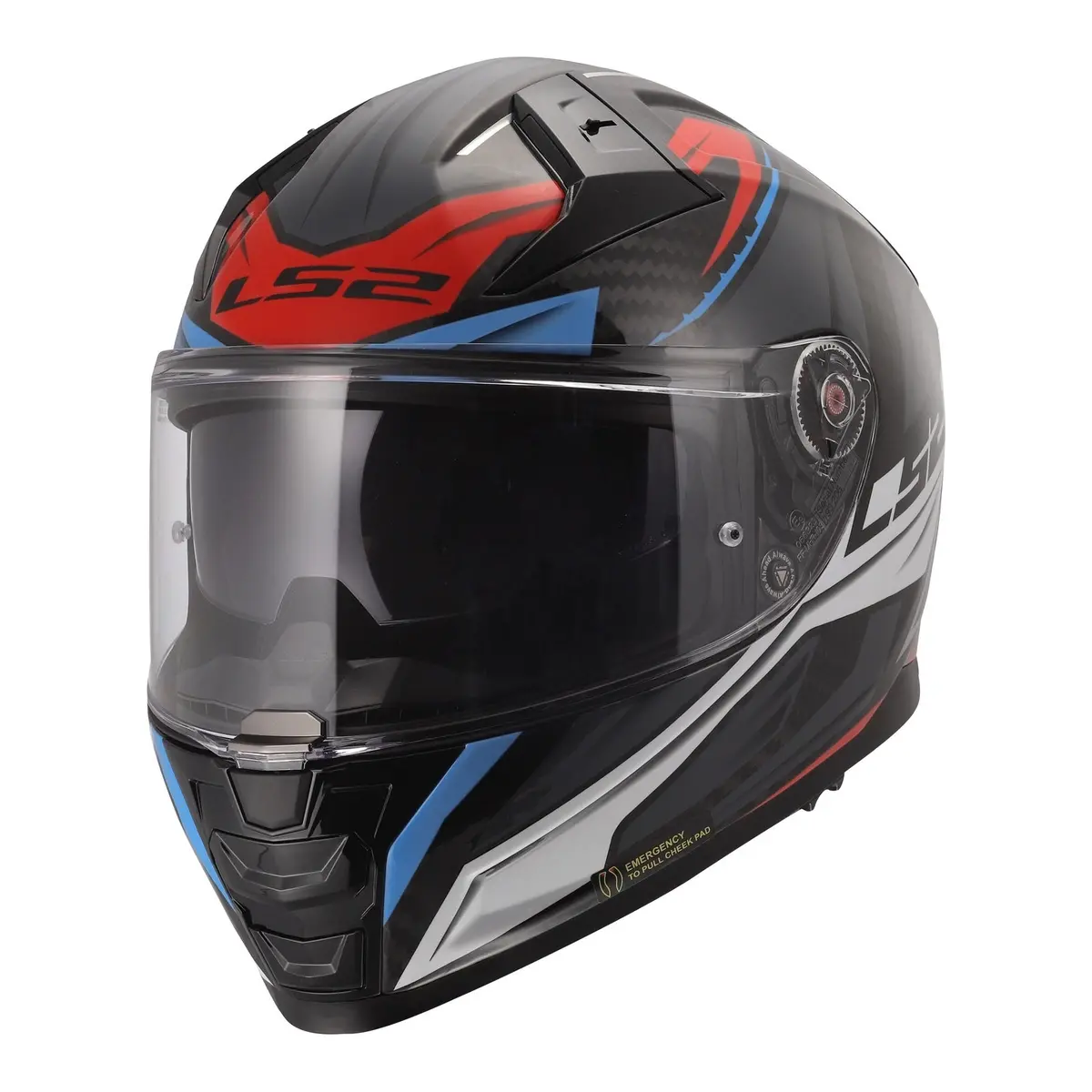 Ls2 Ff811 Vector Ii Carbon Savage Helmet - Blue / Red 1