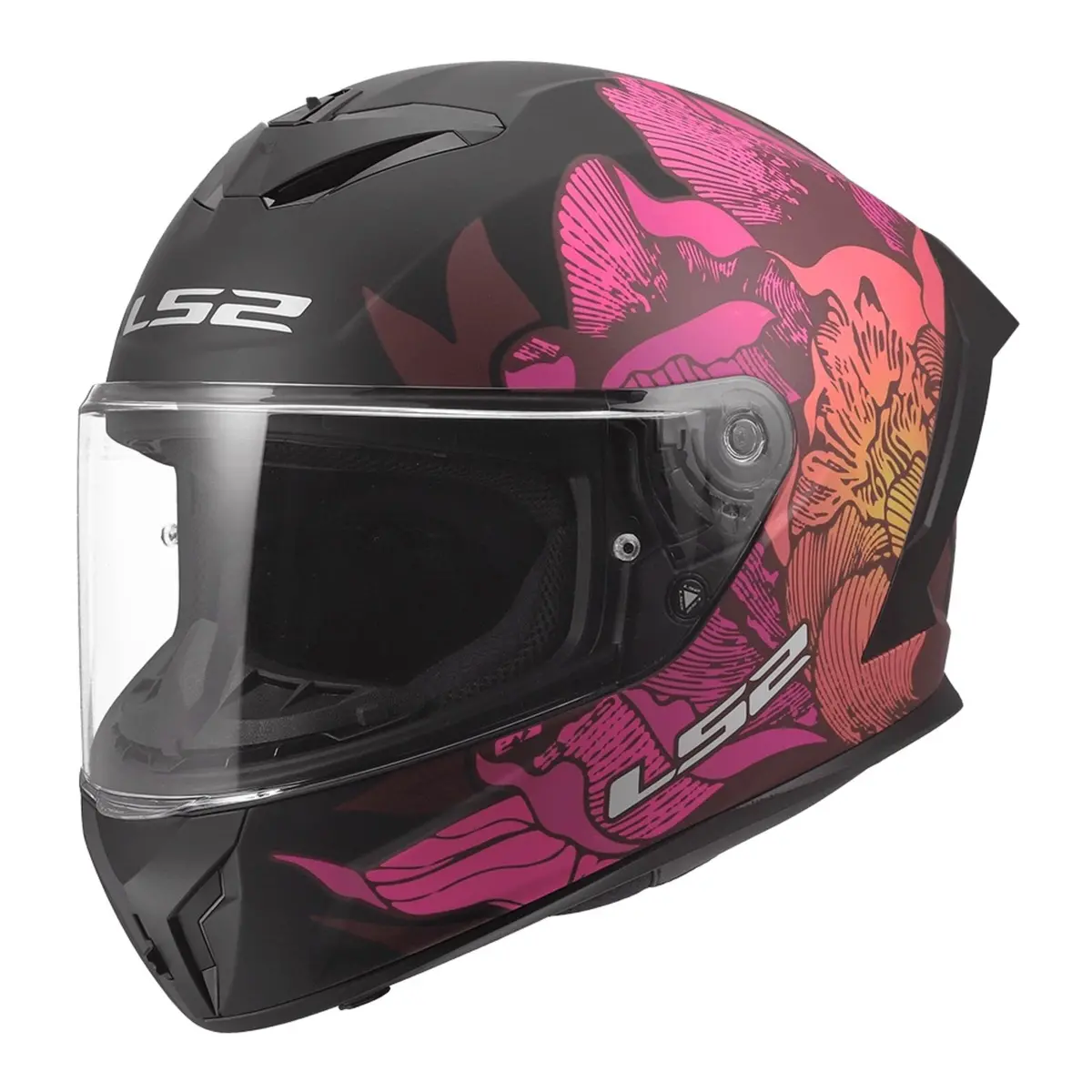 Ls2 Ff820 Rapid Iii Popppies Helmet - Black / Pink 1