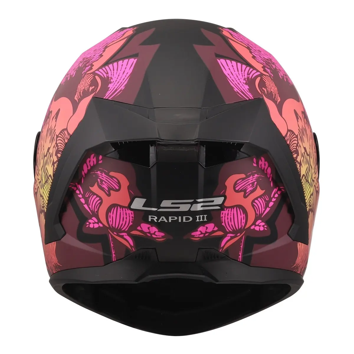 Ls2 Ff820 Rapid Iii Popppies Helmet - Black / Pink 3