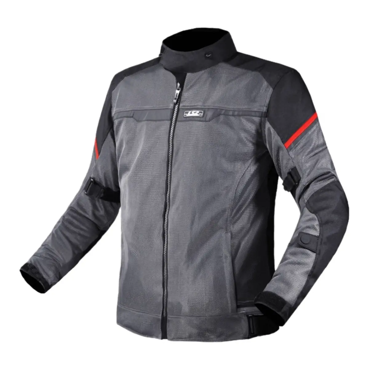 Ls2 Riva Men's Jacket - Black / Dark Grey / Red 1