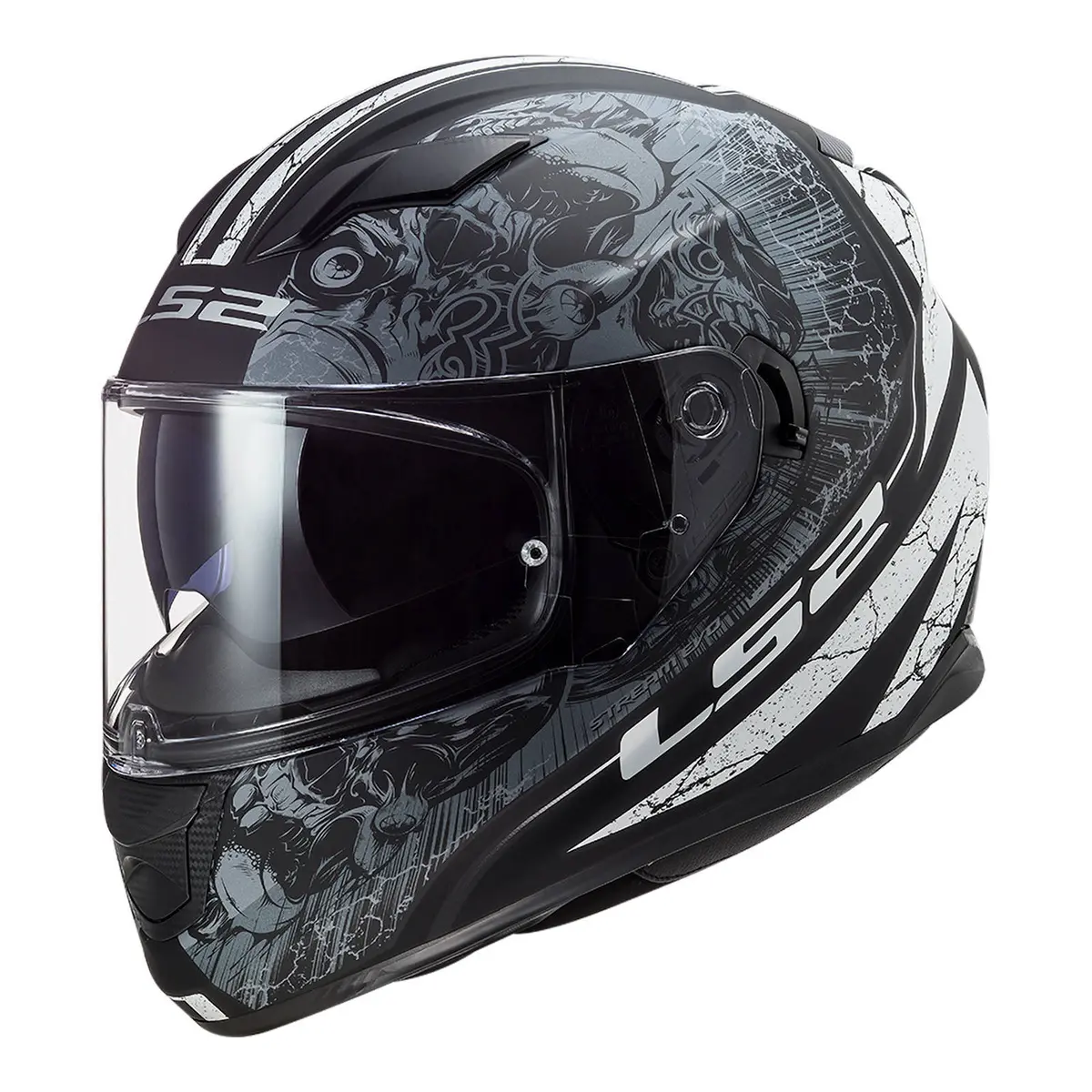 Ls2 Ff320 Stream Evo Throne Helmet - Matte Black / Titanium 1