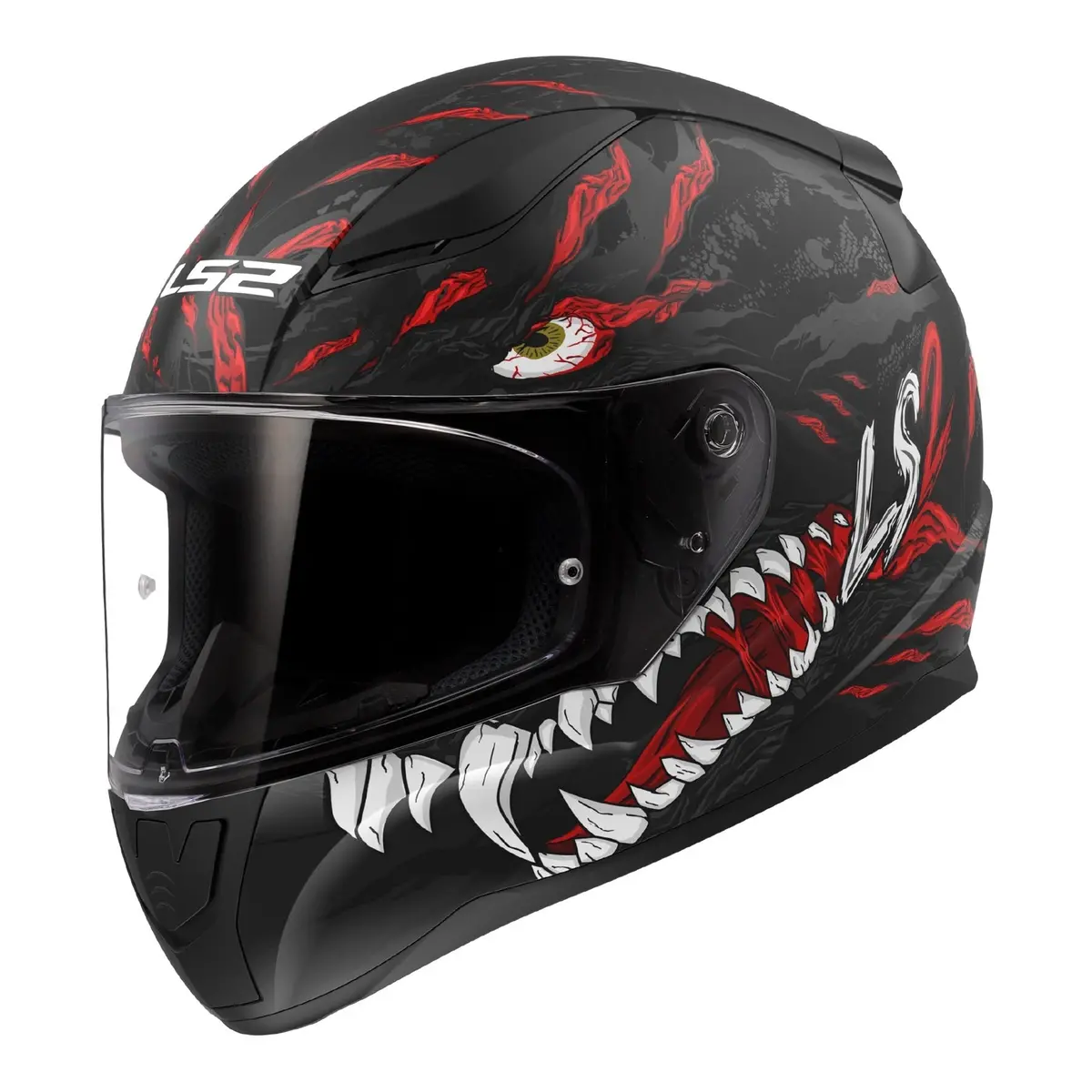 Ls2 Ff353 Rapid Ii Kaiju Helmets - Matte Black / Red / White 06 1