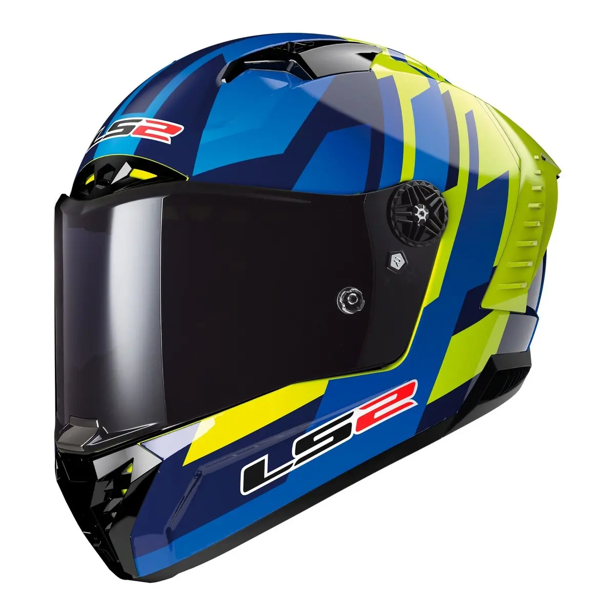 Ls2 Ff805c Thunder Carbon Gas Helmets - Blue / Hi-Vis Yellow 06 1