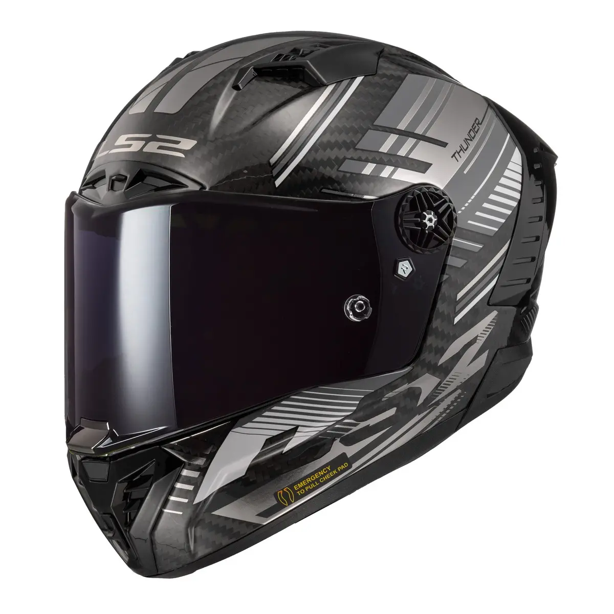 Ls2 Ff805 Thunder Carbon Helmet - Volt Black / Grey 06 1