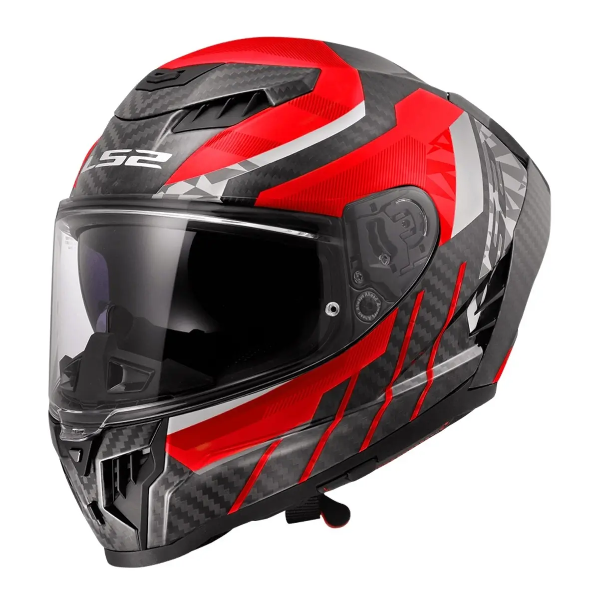Ls2 Ff807 Dragon Carbon Trax Helmet - Black / Carbon 1