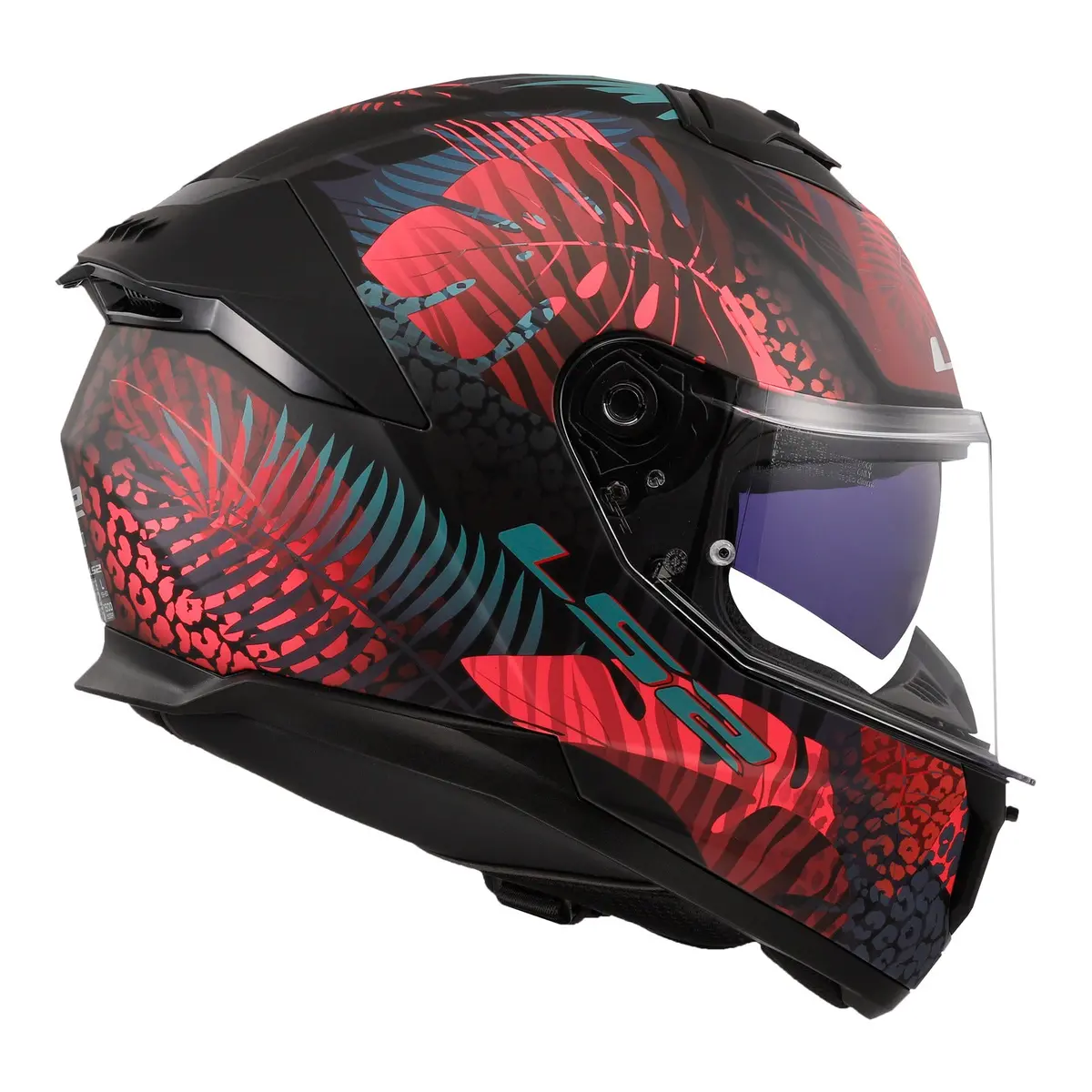 Ls2 Ff808 Stream Ii Jungle Helmet - Matte Black / Pink / Blue 06 6