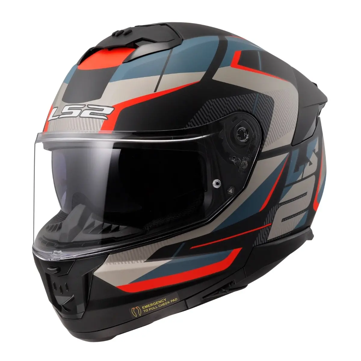 Ls2 Ff808 Stream Ii Road Helmet - Matte Black / Blue 06 1