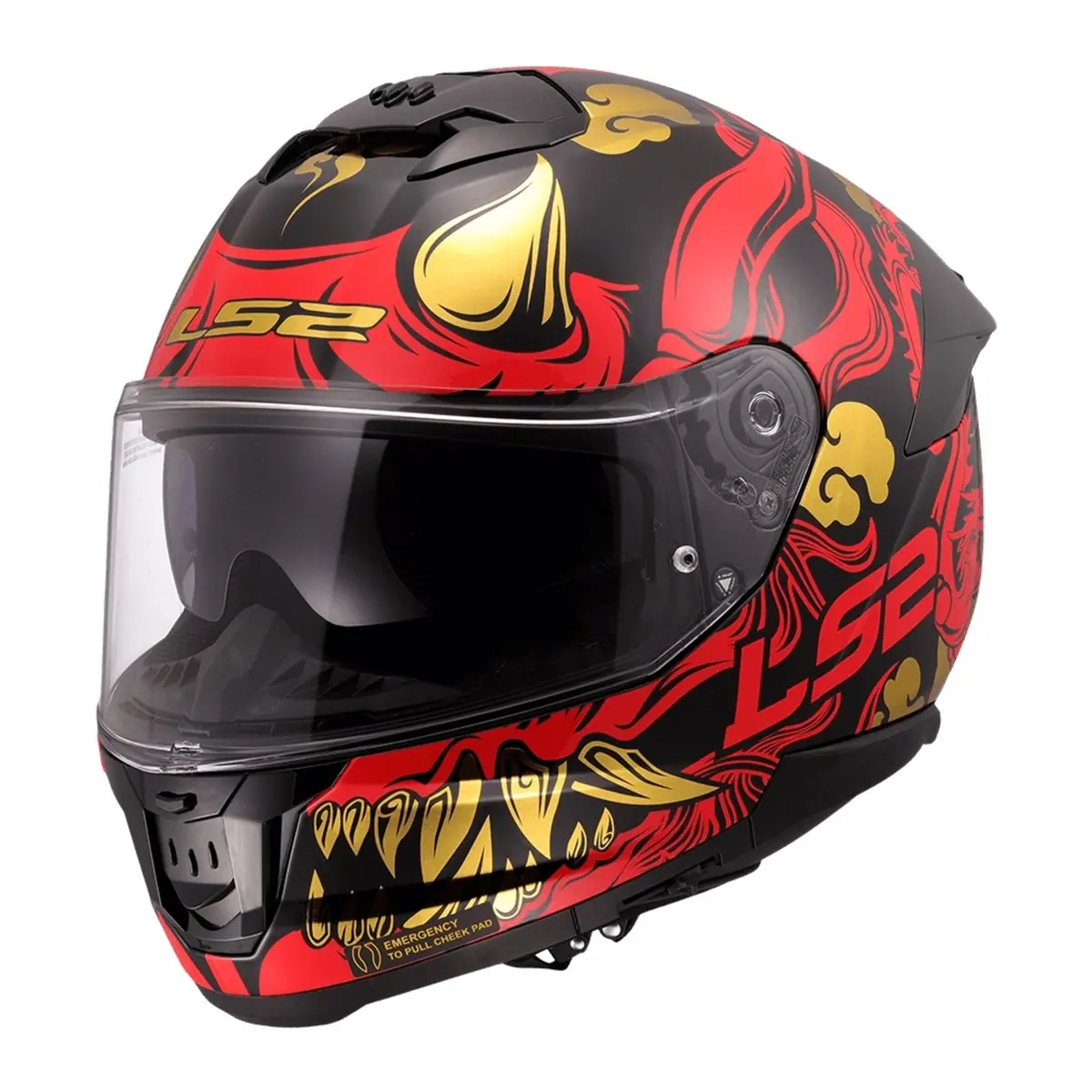 Ls2 Ff808 Stream Ii Drako Helmet - Black / Red 1