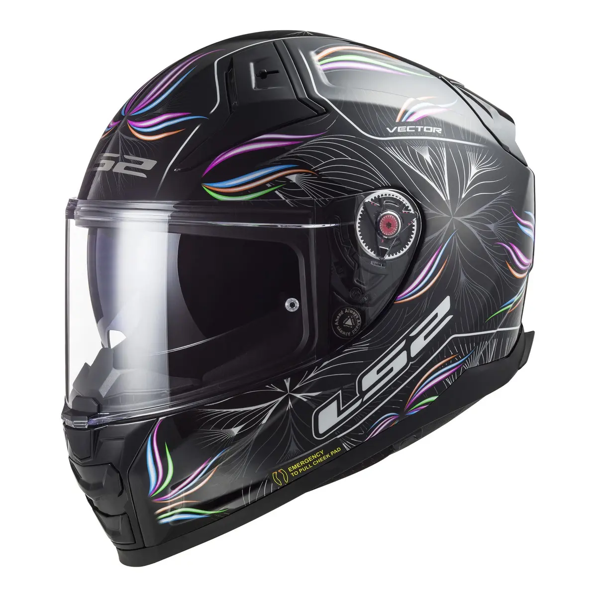 Ls2 Ff811 Vector Ii Tropical Helmet - Black / White 06 1