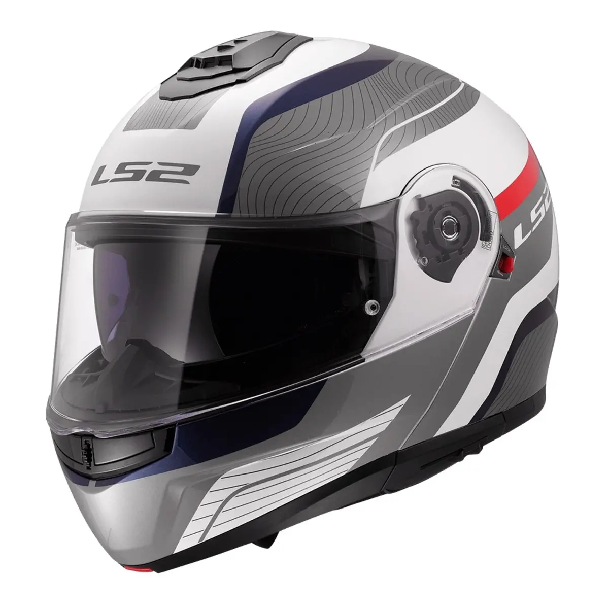 Ls2 Ff908 Strobe Ii Monza Helmet - White / Blue / Red 1