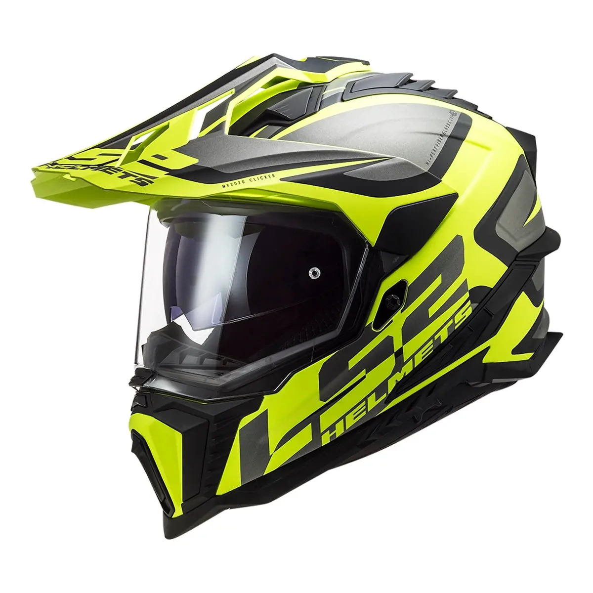 Ls2 Mx701 Explorer Alter Helmet - Matte Black / Hi-Vis Yellow 06 1