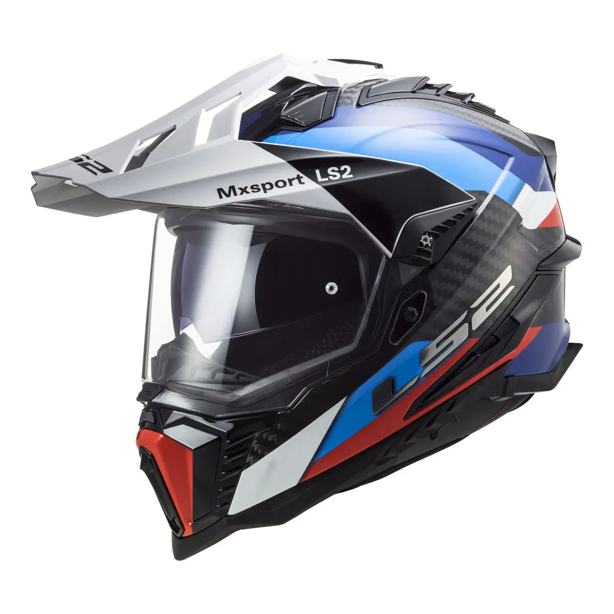 Ls2 Mx701 Explorer Carbon Frontier Helmet - Black / Blue 1