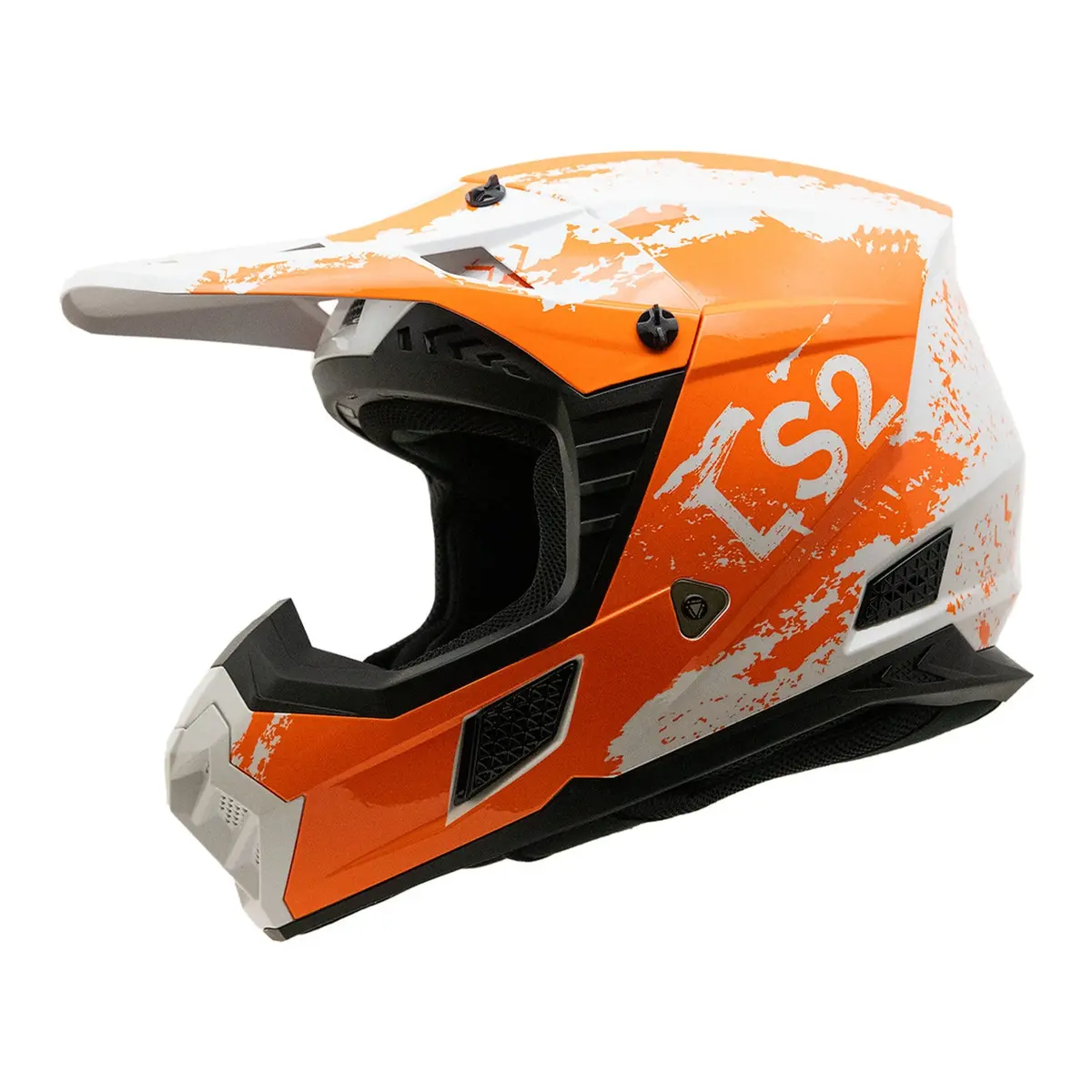 Ls2 Mx706 Coz Hyde Helmet - Orange / White 06 1