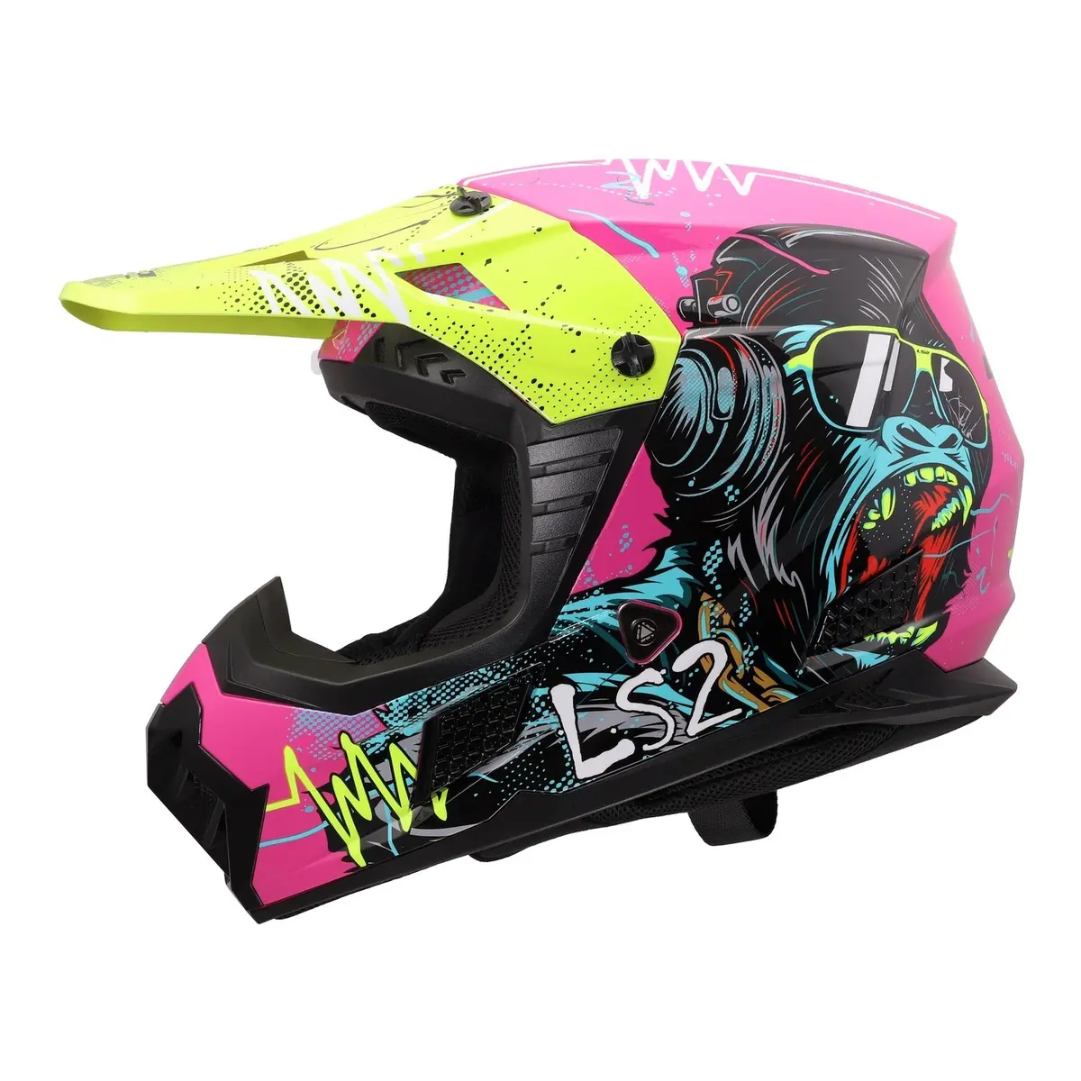 Ls2 Mx706j Coz Gorilla Junior Helmet - Gloss Purple 1