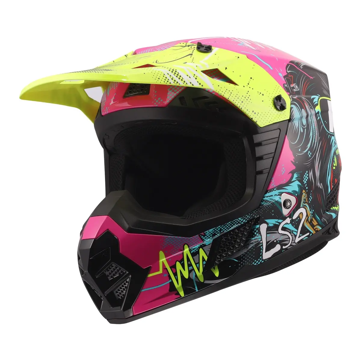 Ls2 Mx706j Coz Gorilla Junior Helmet - Gloss Purple 2