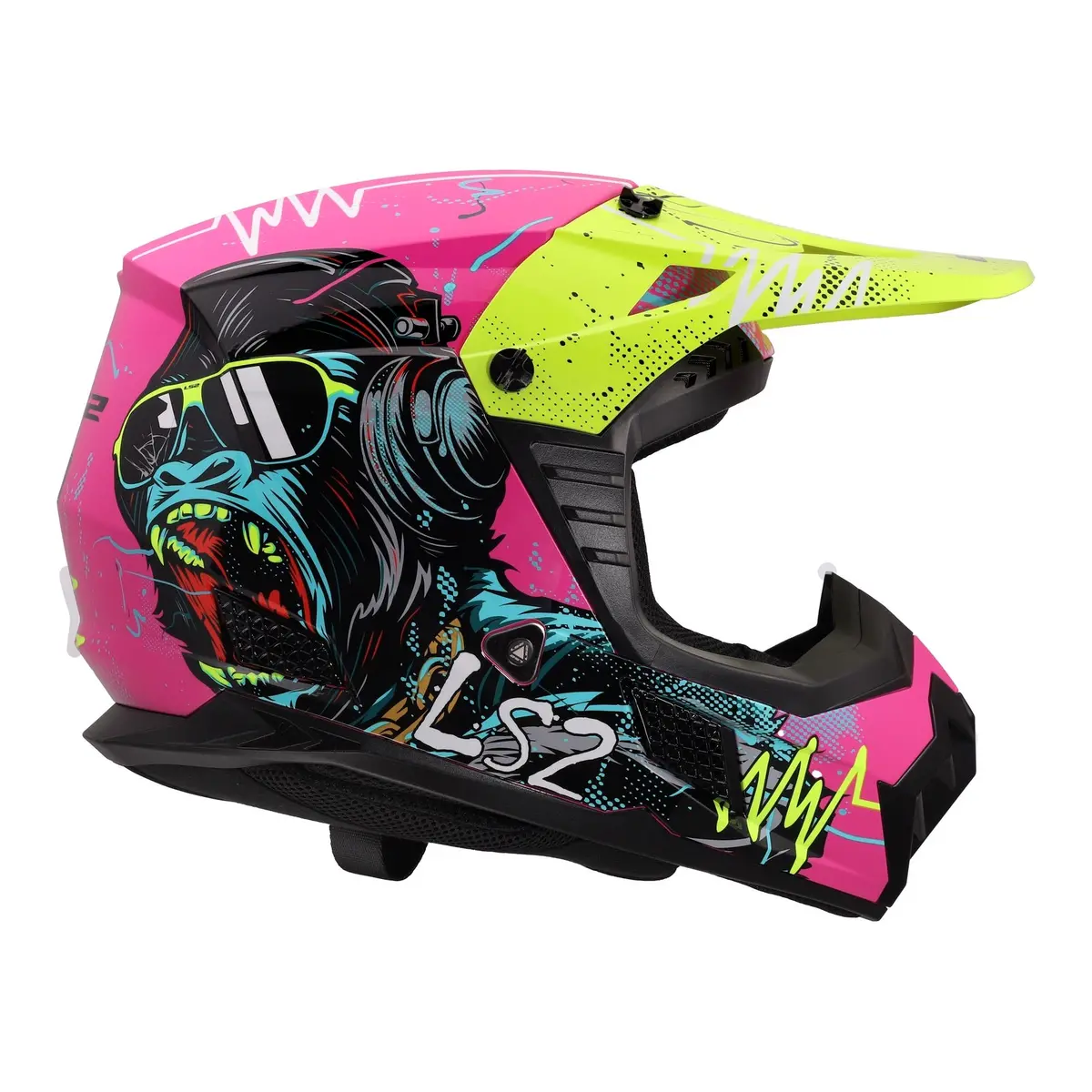 Ls2 Mx706j Coz Gorilla Junior Helmet - Gloss Purple 3
