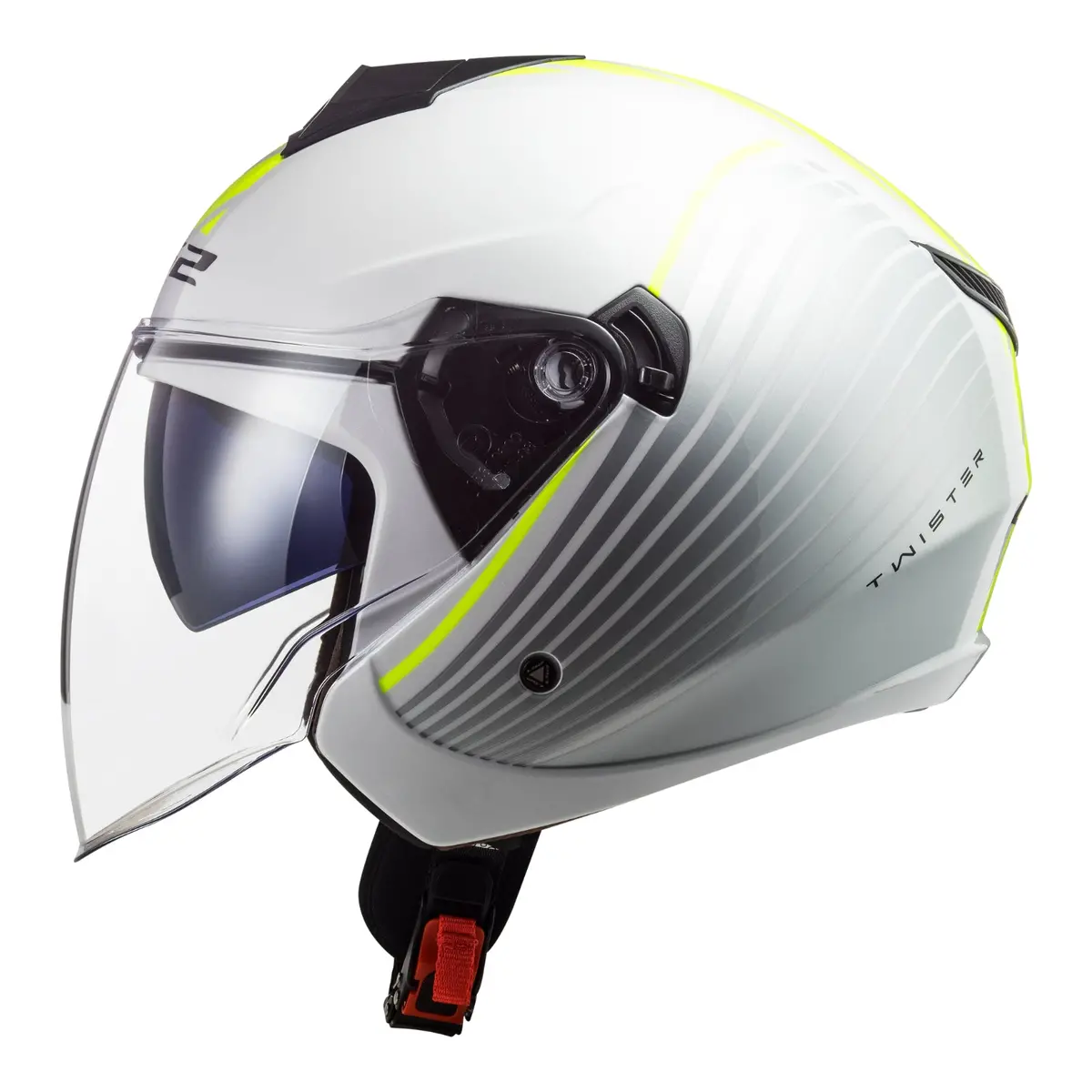 Ls2 Of573 Twister Ii Luna Helmet - White / Silver 2