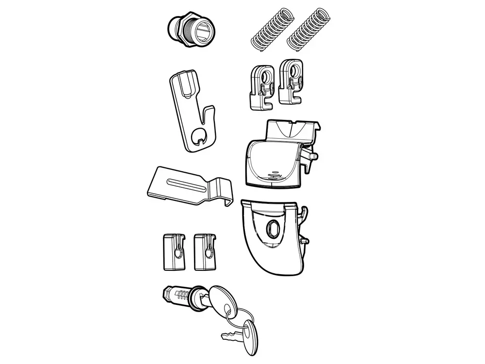 D1b33mar - Shad Latch Lever Assembly Suit Sh33/34 (Now D1b341mar) 1