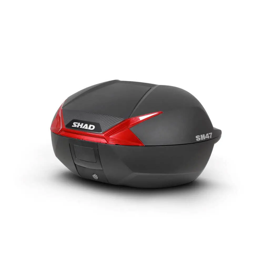 D0b47206-Shad Sh47 Top Case 47L - Black/Carbon-(Red Reflector) 1
